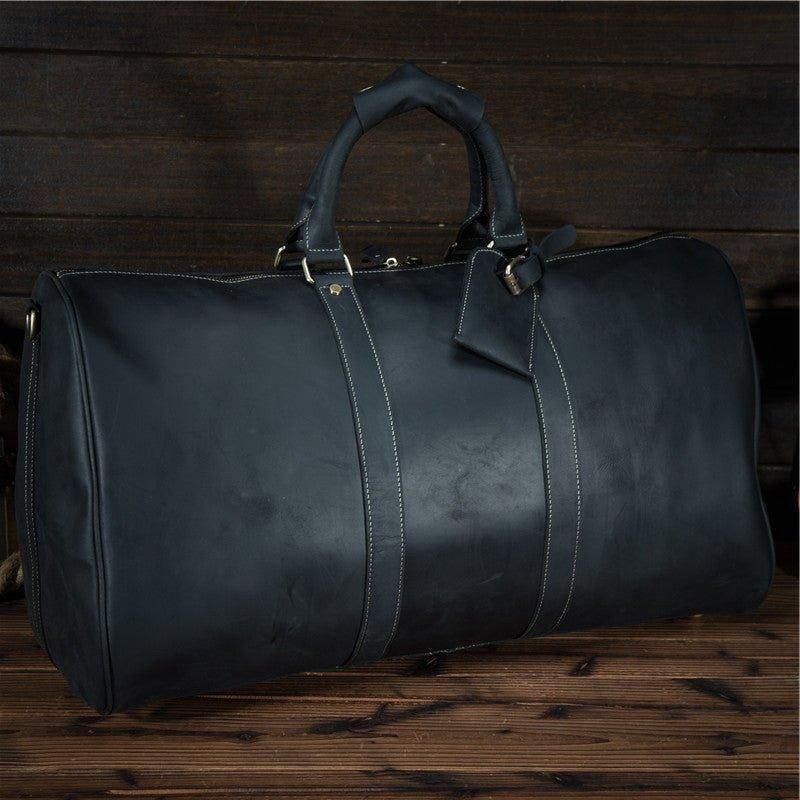 Bolsa Bagagem Em Pele Weekender Duffel 24 Polegadas