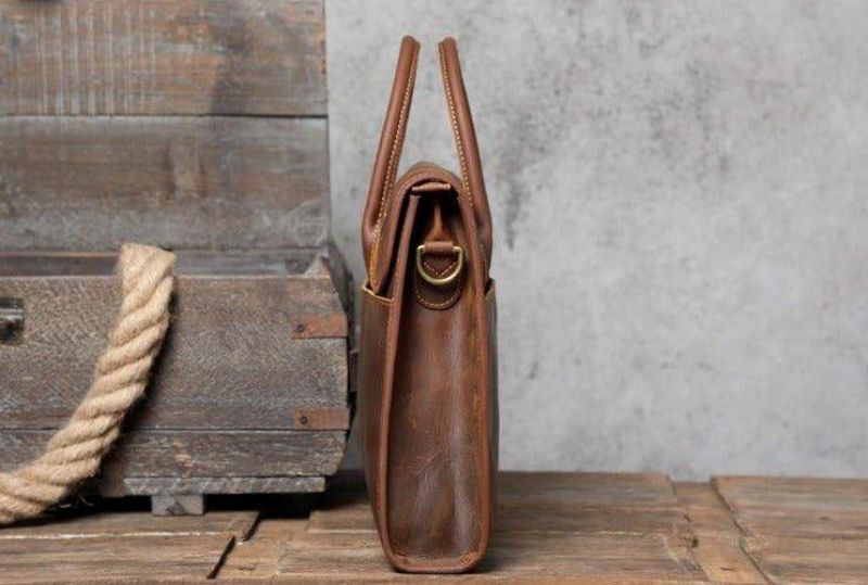 Bolsa Couro Fina Para Portátil Homem