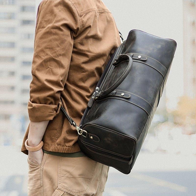 Bolsa Couro Para Homem Totalmente Aberta