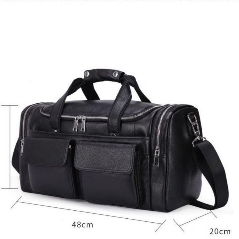 Bolsa Couro Preta Para Homem