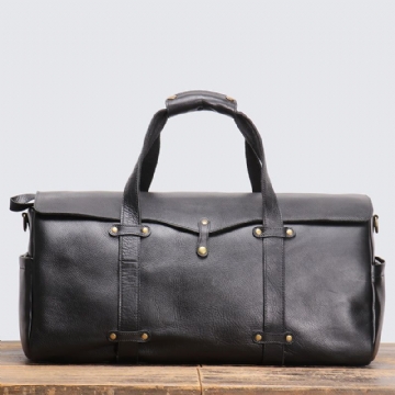 Bolsa Couro Vintage Para Homem Em Pele Weekender