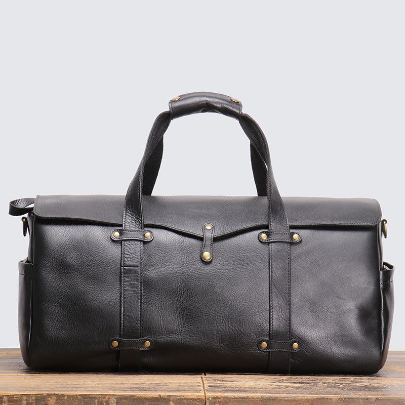 Bolsa Couro Vintage Para Homem Em Pele Weekender