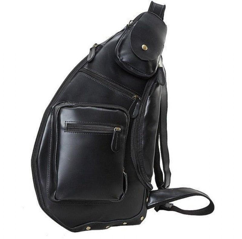 Bolsa Homem Couro Crossbody Tipo Estilingue Vintage