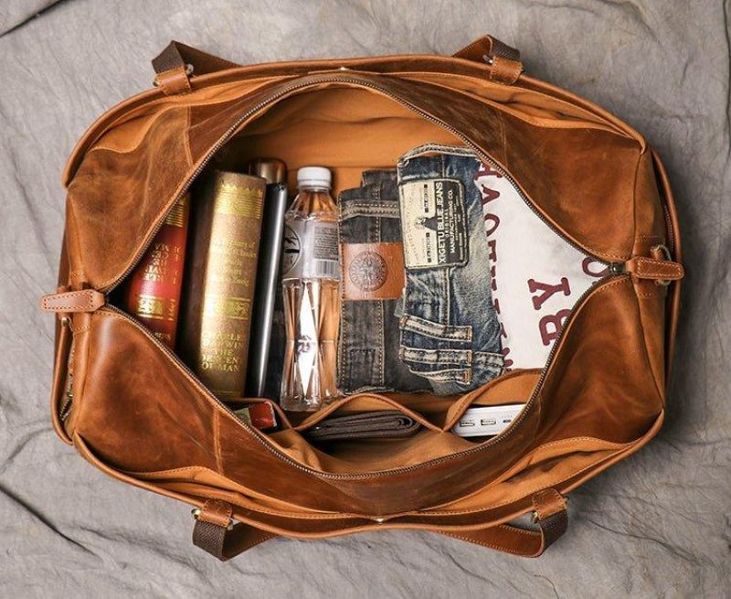 Bolsa Homem Couro Vintage