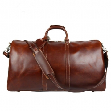 Bolsa Homem Em Pele Duffle Weekender Vintage