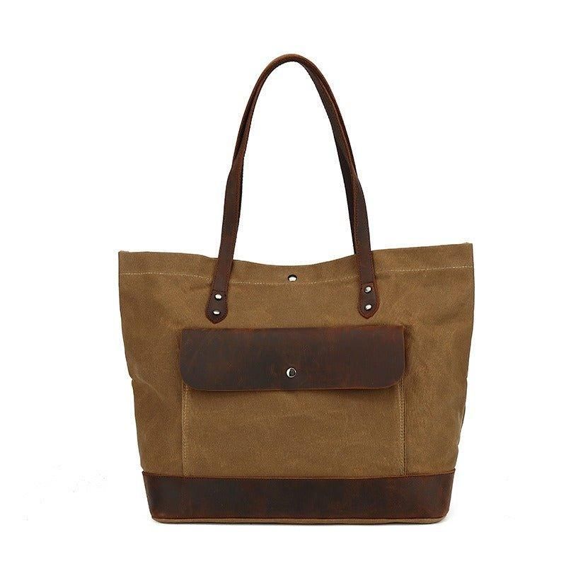 Bolsa Lona Vintage Com Bolso