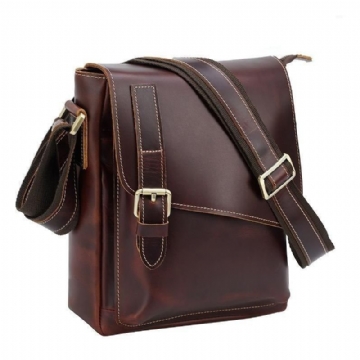 Bolsa Masculina Ombro Vintage Couro Genuíno