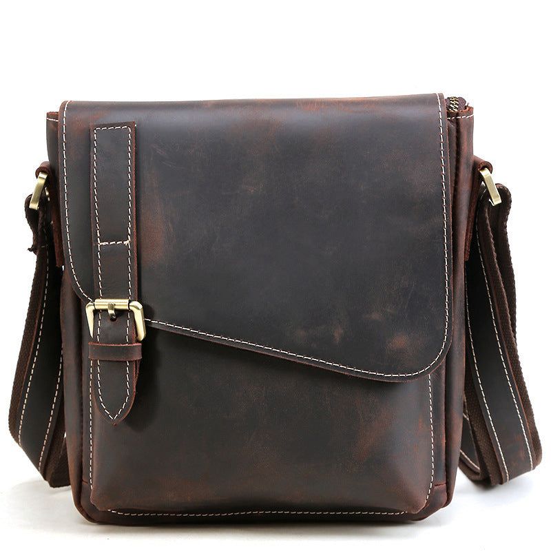 Bolsa Masculina Ombro Vintage Couro Genuíno