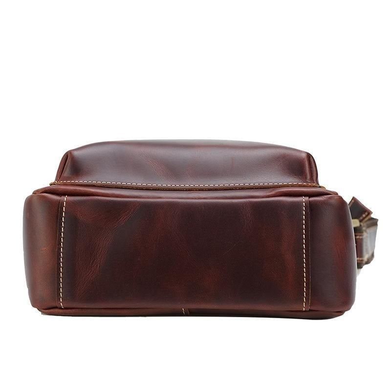 Bolsa Masculina Ombro Vintage Couro Genuíno