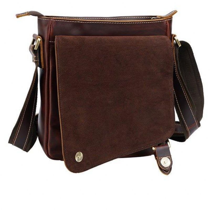 Bolsa Masculina Ombro Vintage Couro Genuíno