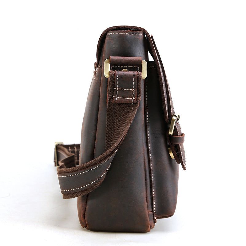 Bolsa Masculina Ombro Vintage Couro Genuíno