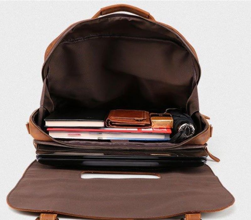 Bolsa Mensageiro Couro Para Homem Portátil