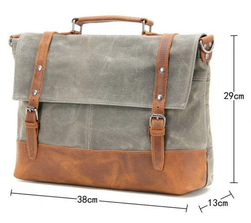 Bolsa Mensageiro Lona Para Portátil Masculino