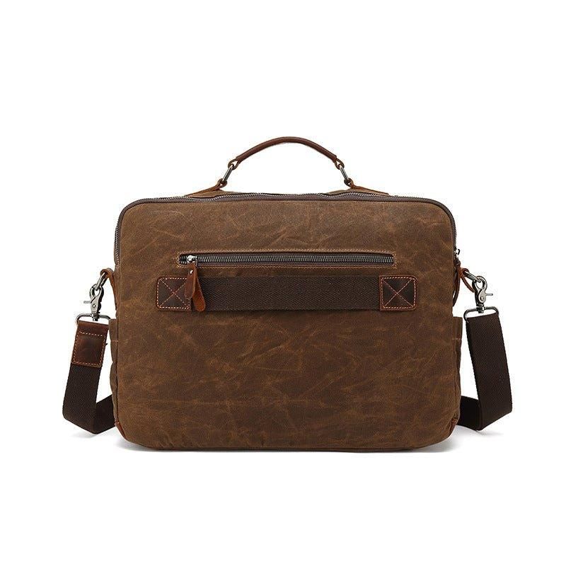 Bolsa Mensageiro Masculina Lona Vintage Para Negócios Portátil