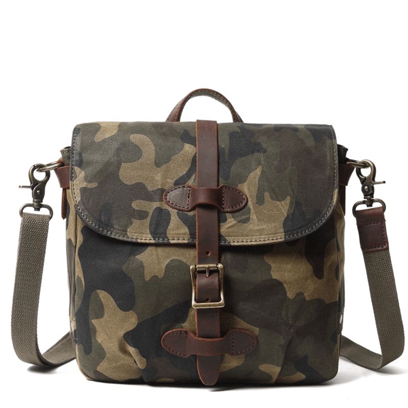 Bolsa Mensageiro Militar Lona Pequena Para Homem