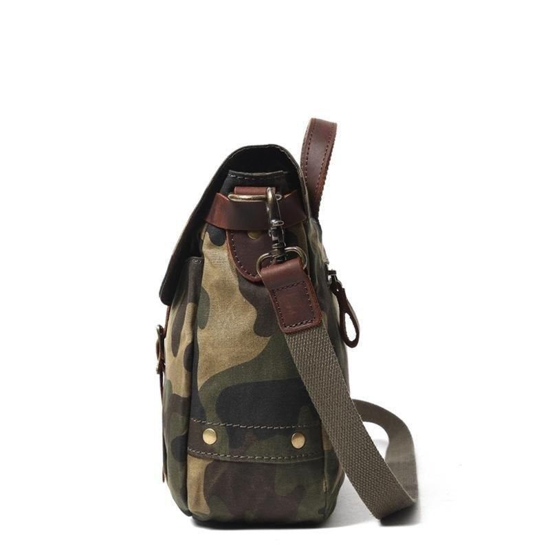 Bolsa Mensageiro Militar Lona Pequena Para Homem