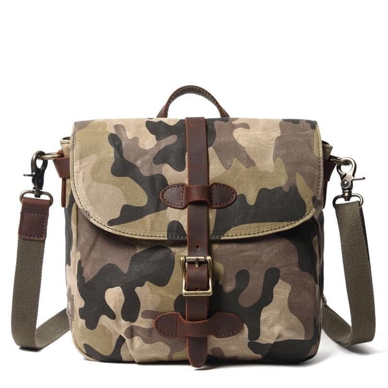 Bolsa Mensageiro Militar Lona Pequena Para Homem