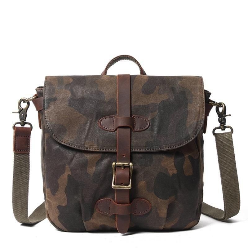 Bolsa Mensageiro Militar Lona Pequena Para Homem