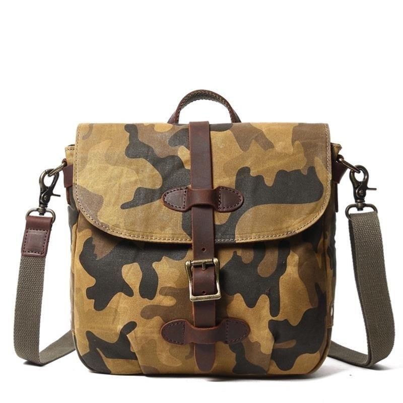 Bolsa Mensageiro Militar Lona Pequena Para Homem