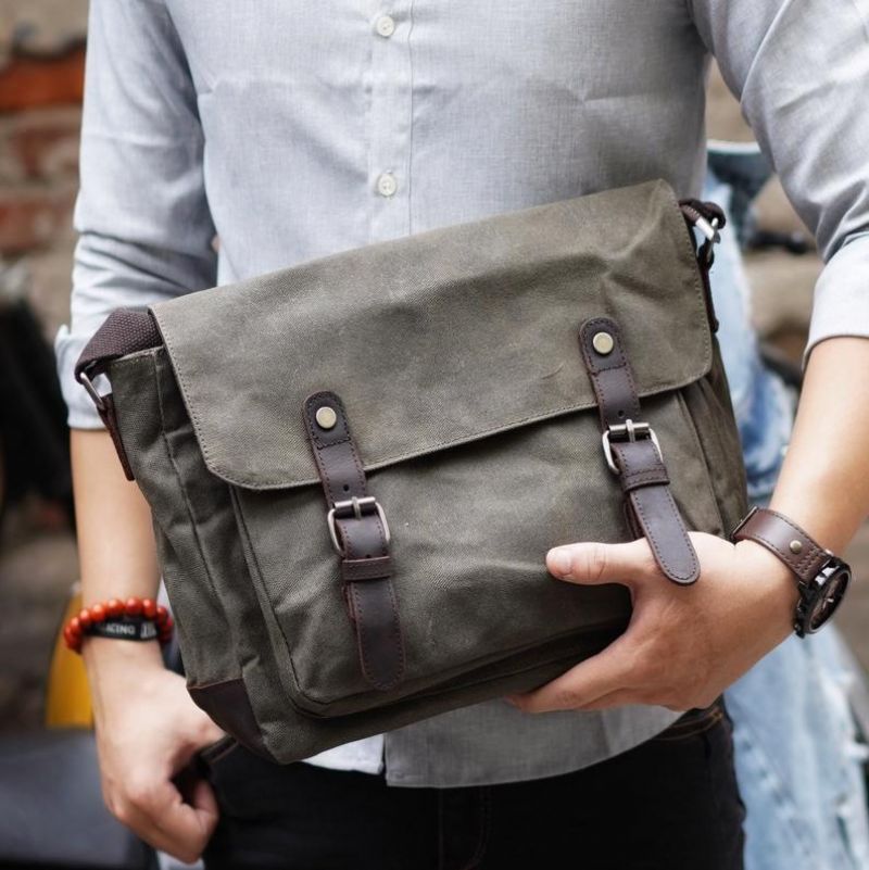 Bolsa Mensageiro Para Homem Lona Crossbody