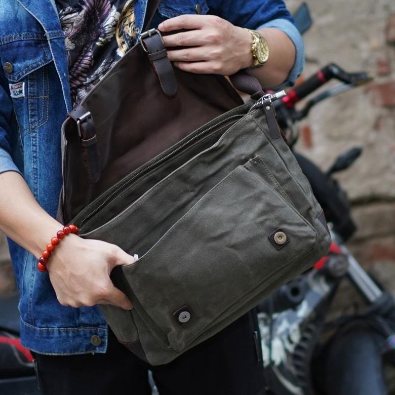 Bolsa Mensageiro Para Homem Lona Crossbody