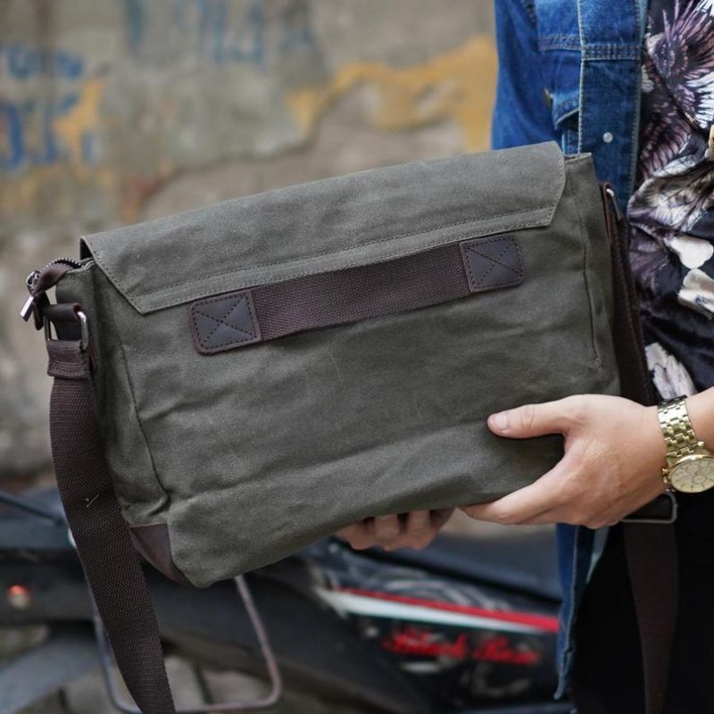 Bolsa Mensageiro Para Homem Lona Crossbody