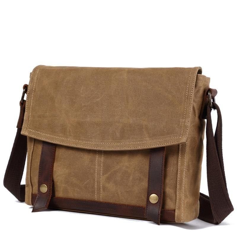 Bolsa Mensageiro Vintage Lona A Tiracolo Para Homem