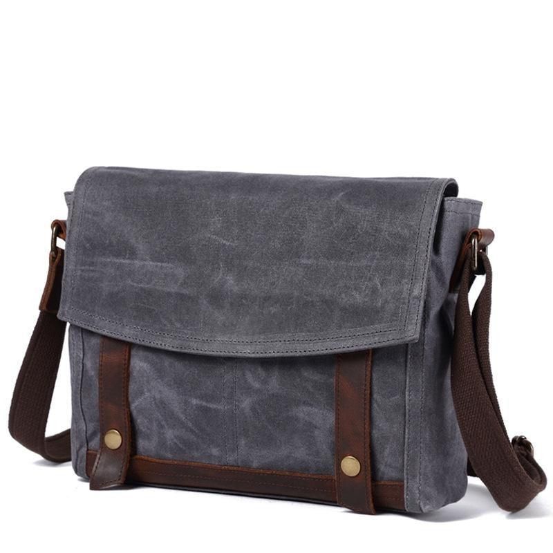 Bolsa Mensageiro Vintage Lona A Tiracolo Para Homem