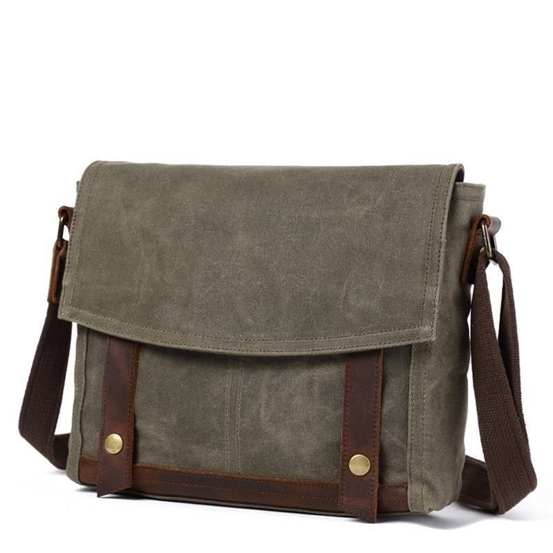 Bolsa Mensageiro Vintage Lona A Tiracolo Para Homem