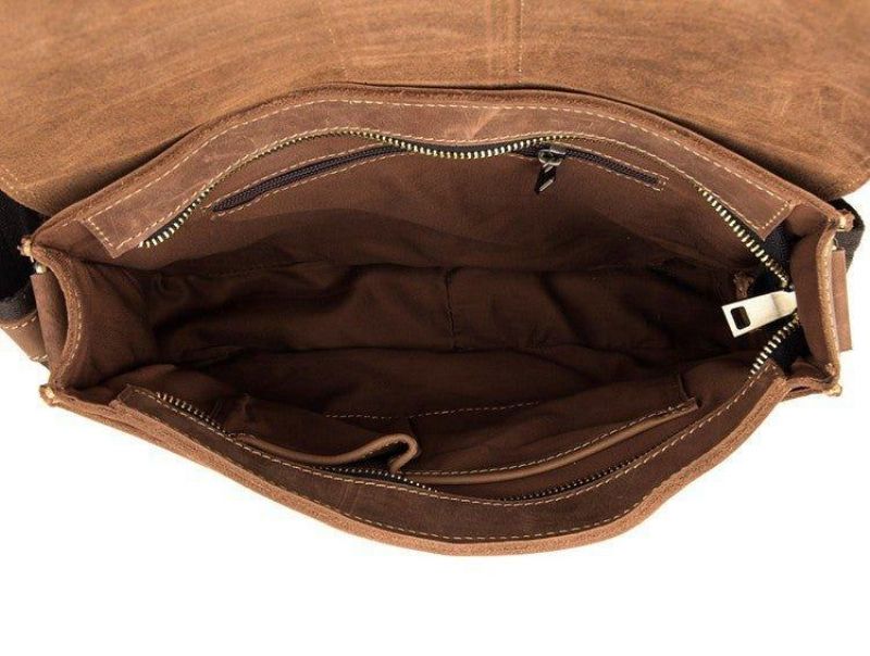 Bolsa Ombro Couro Vintage Para Homem