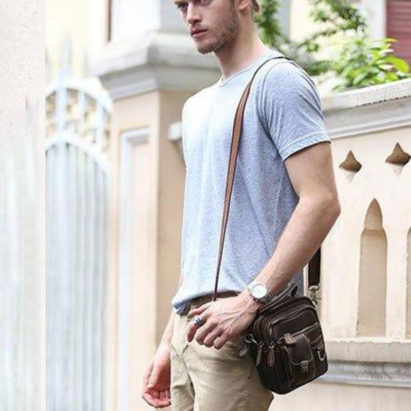 Bolsa Ombro Crossbody Para Homem Vintage