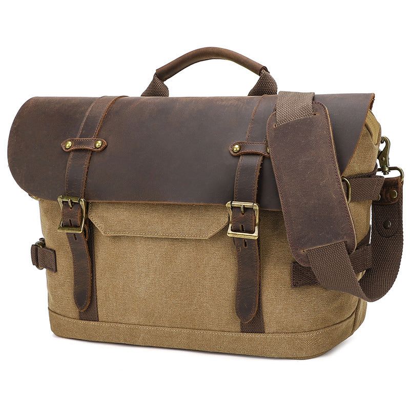 Bolsa Ombro Lona Vintage Para Homem Mensageiro