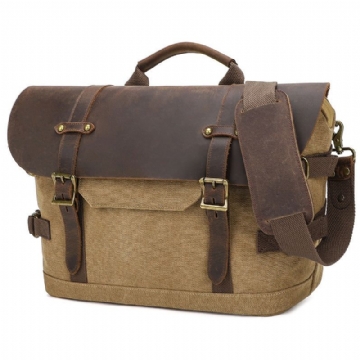 Bolsa Ombro Lona Vintage Para Homem Mensageiro