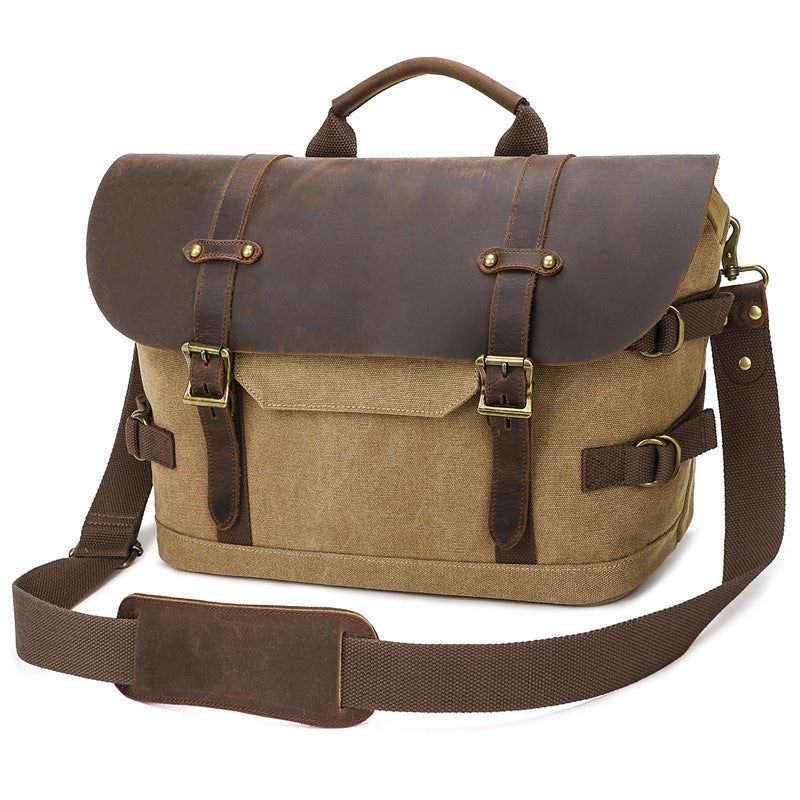 Bolsa Ombro Lona Vintage Para Homem Mensageiro