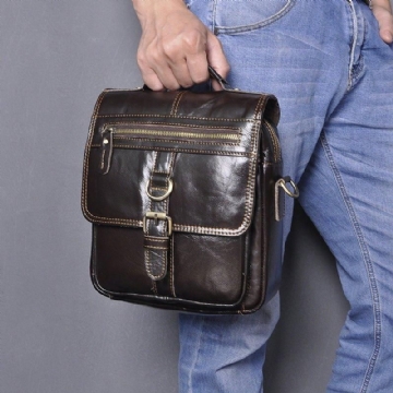 Bolsa Ombro Mensageiro Couro Vintage Para Homem