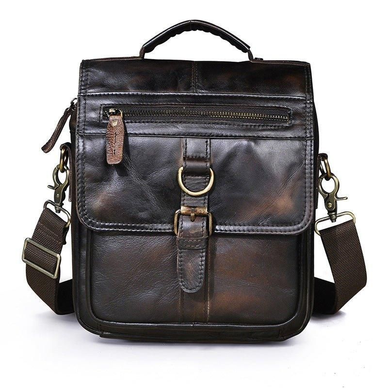 Bolsa Ombro Mensageiro Couro Vintage Para Homem