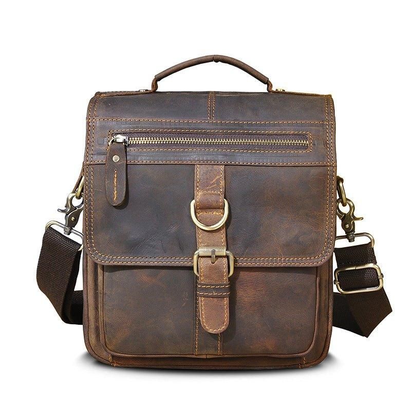 Bolsa Ombro Mensageiro Couro Vintage Para Homem