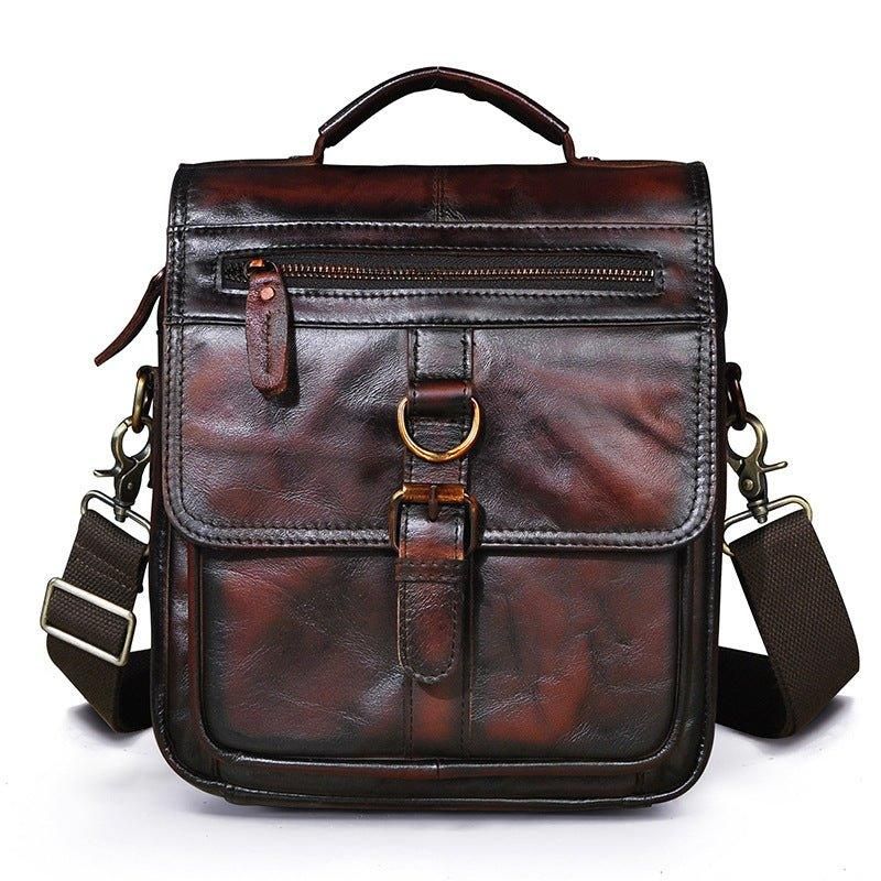 Bolsa Ombro Mensageiro Couro Vintage Para Homem