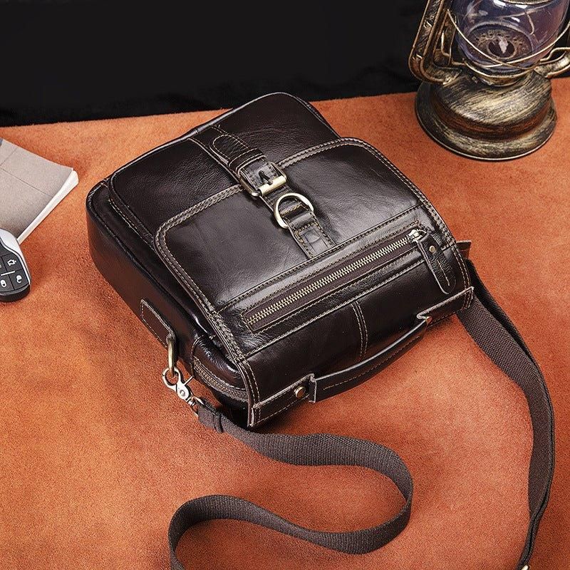 Bolsa Ombro Mensageiro Couro Vintage Para Homem