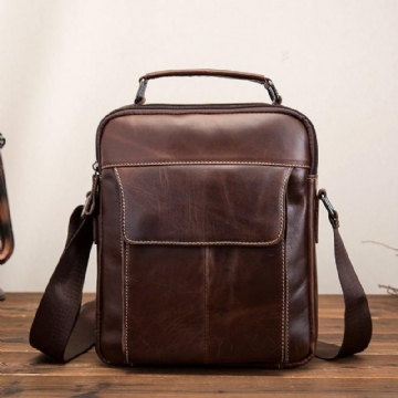 Bolsa Ombro Mensageiro Couro Vintage Para Homem