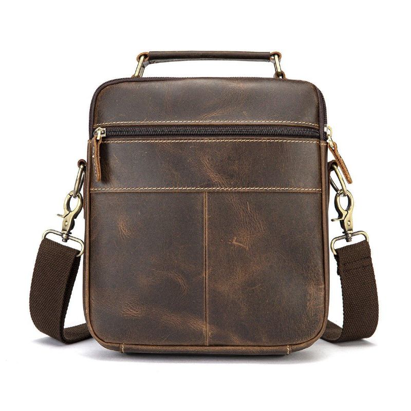 Bolsa Ombro Mensageiro Couro Vintage Para Homem