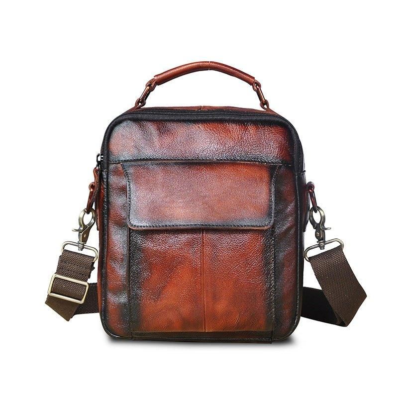 Bolsa Ombro Mensageiro Couro Vintage Para Homem