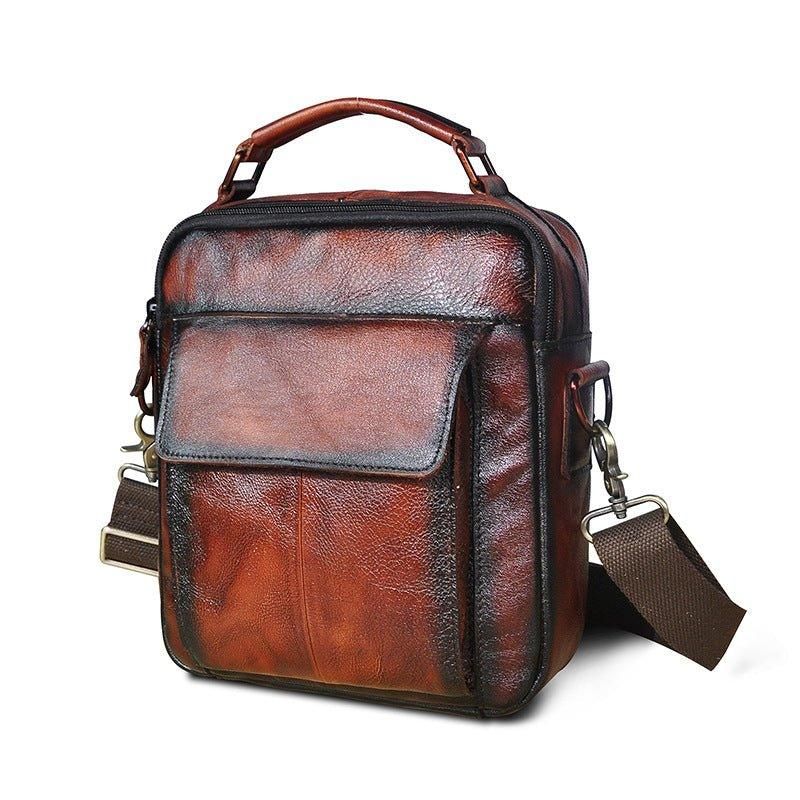 Bolsa Ombro Mensageiro Couro Vintage Para Homem