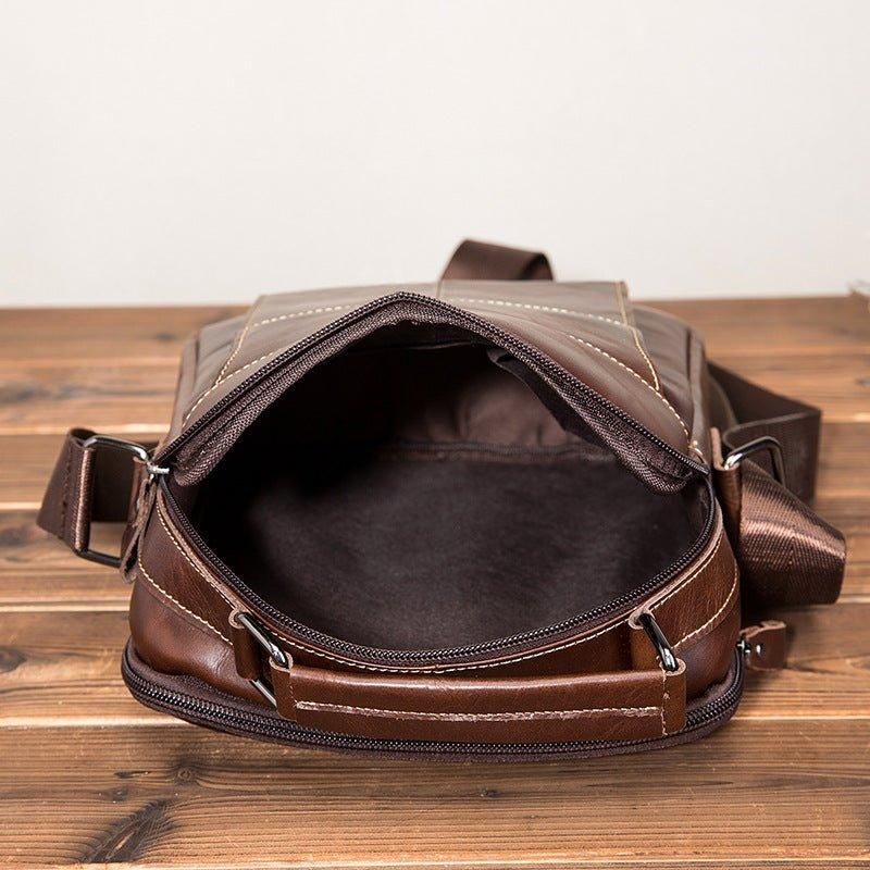 Bolsa Ombro Mensageiro Couro Vintage Para Homem