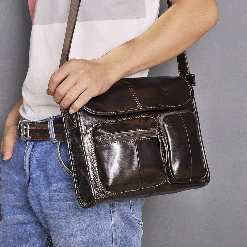 Bolsa Ombro Mensageiro Em Pele Para Homem