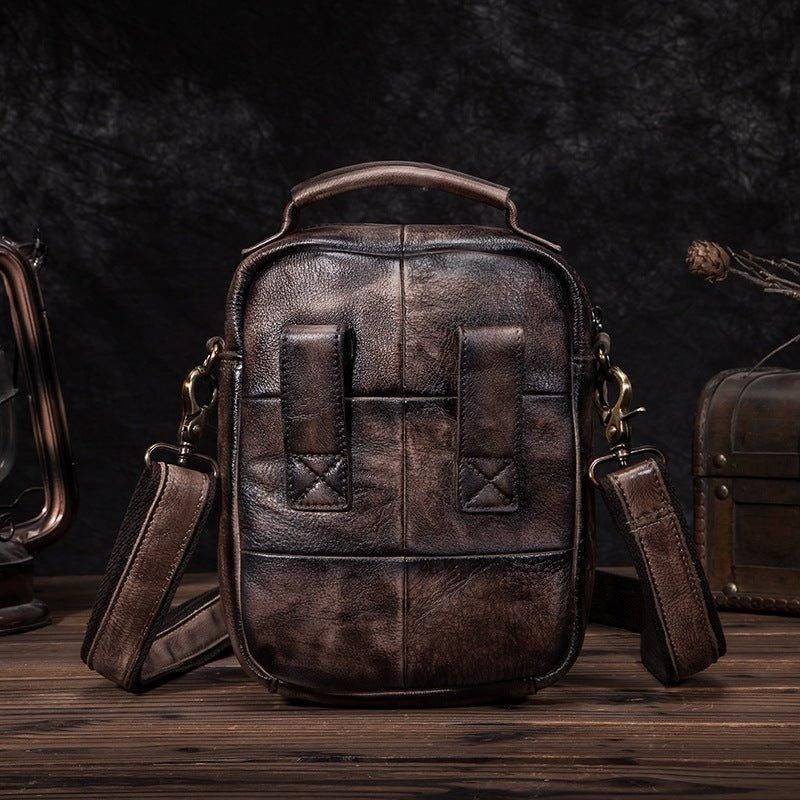 Bolsa Ombro Mensageiro Vintage Dupla Utilização Para Homem