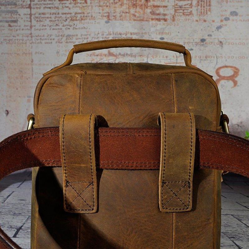 Bolsa Ombro Mensageiro Vintage Dupla Utilização Para Homem