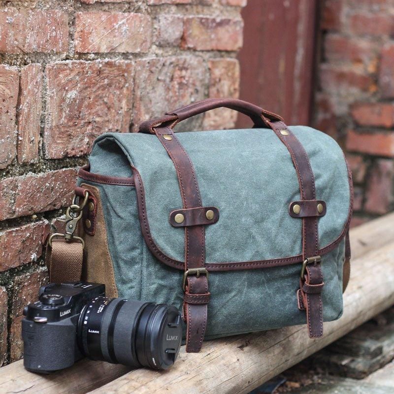 Bolsa Ombro Para Máquina Fotográfica Dslr Lona Impermeável