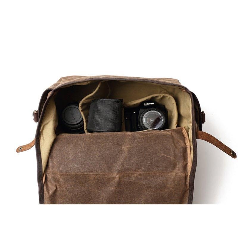 Bolsa Ombro Para Máquina Fotográfica Dslr Lona Impermeável