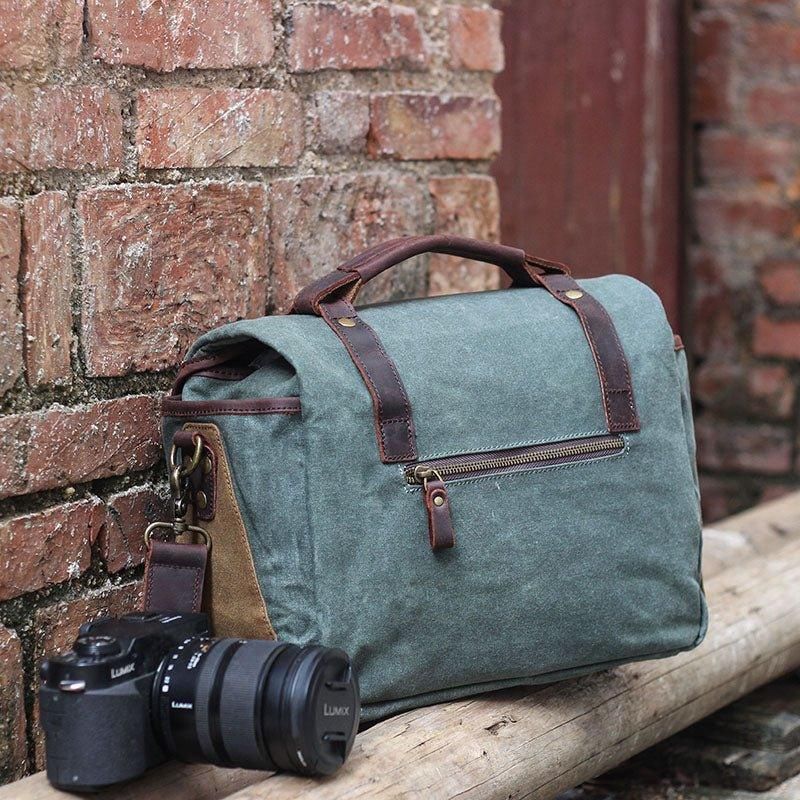 Bolsa Ombro Para Máquina Fotográfica Dslr Lona Impermeável